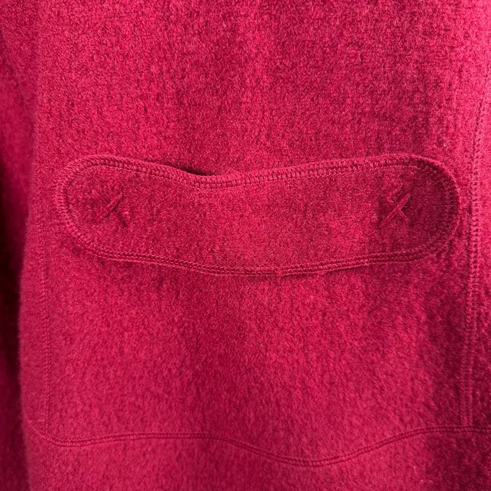 Ashley B Bernardo 100% Wool Zip Jacket Burgundy Red Size L - Picture 9 of 13